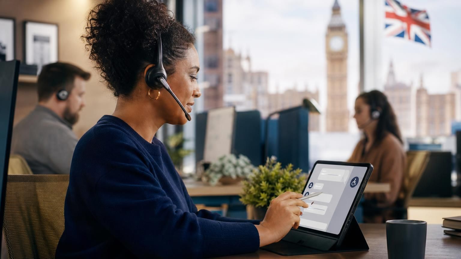Accessible-by-design hybrid AI live chat for UK public services