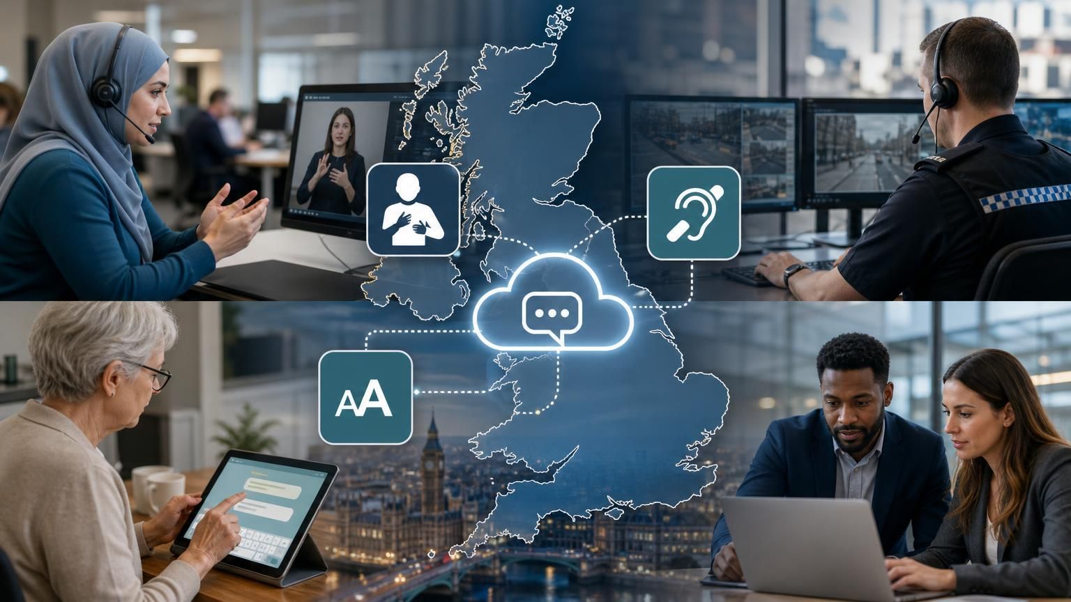 Accessible-by-design hybrid AI live chat for UK public services