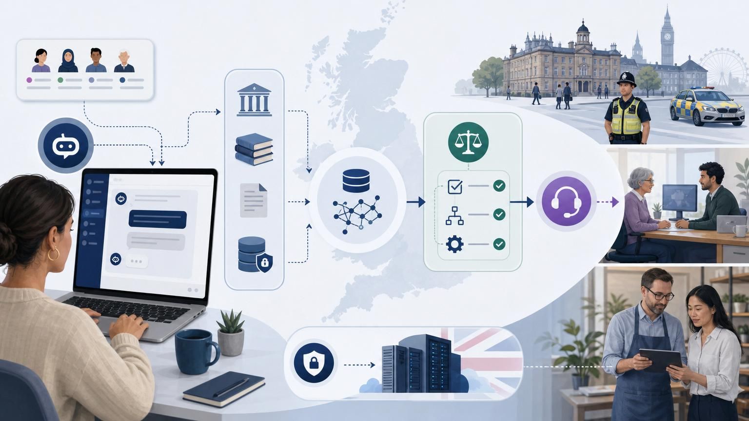 Designing UK-hosted hybrid AI live chat for accessible, multi-lingual public services