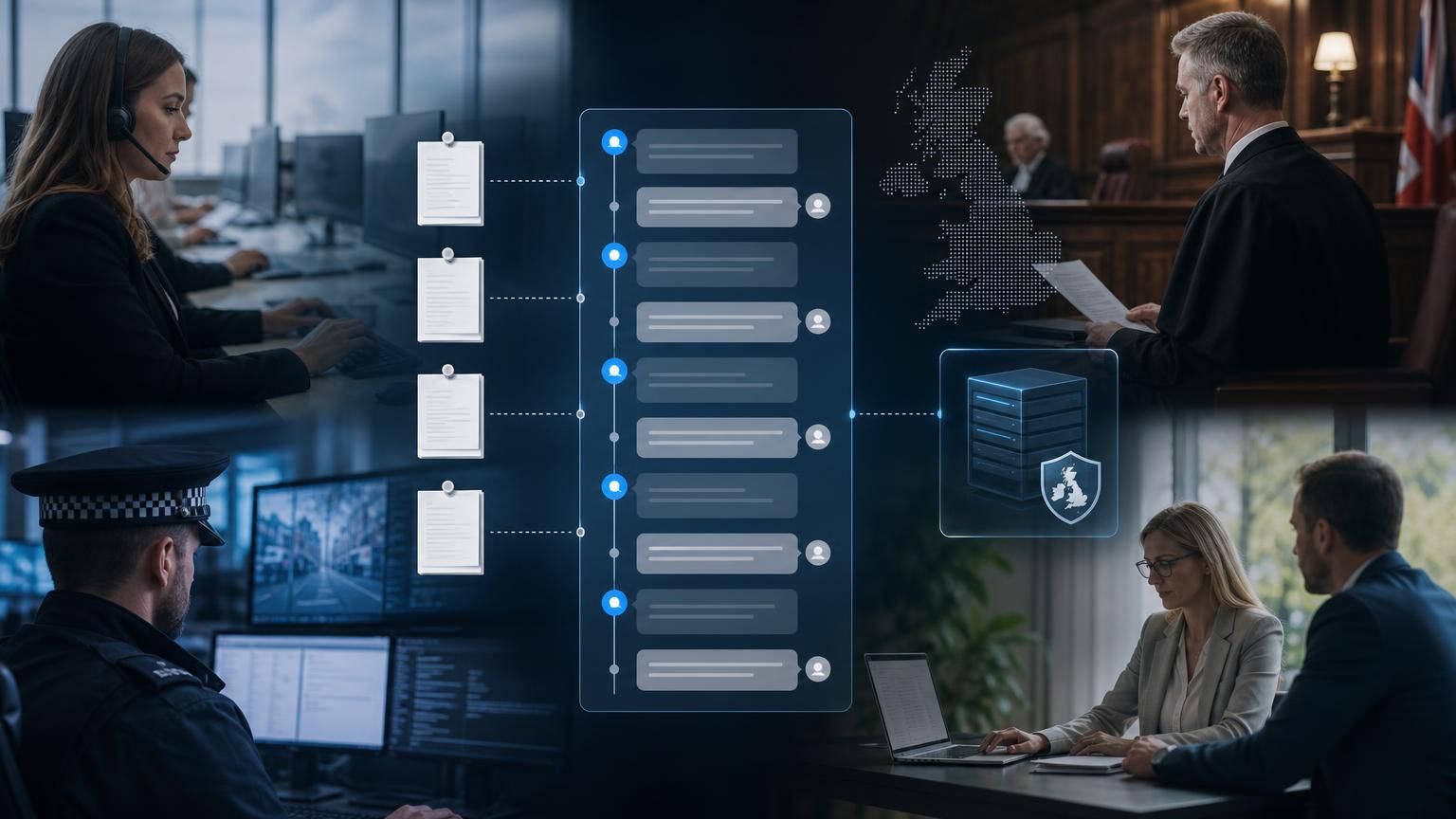 Designing hybrid AI live chat that creates auditable, court-ready evidence trails for UK councils, police and regulated teams.