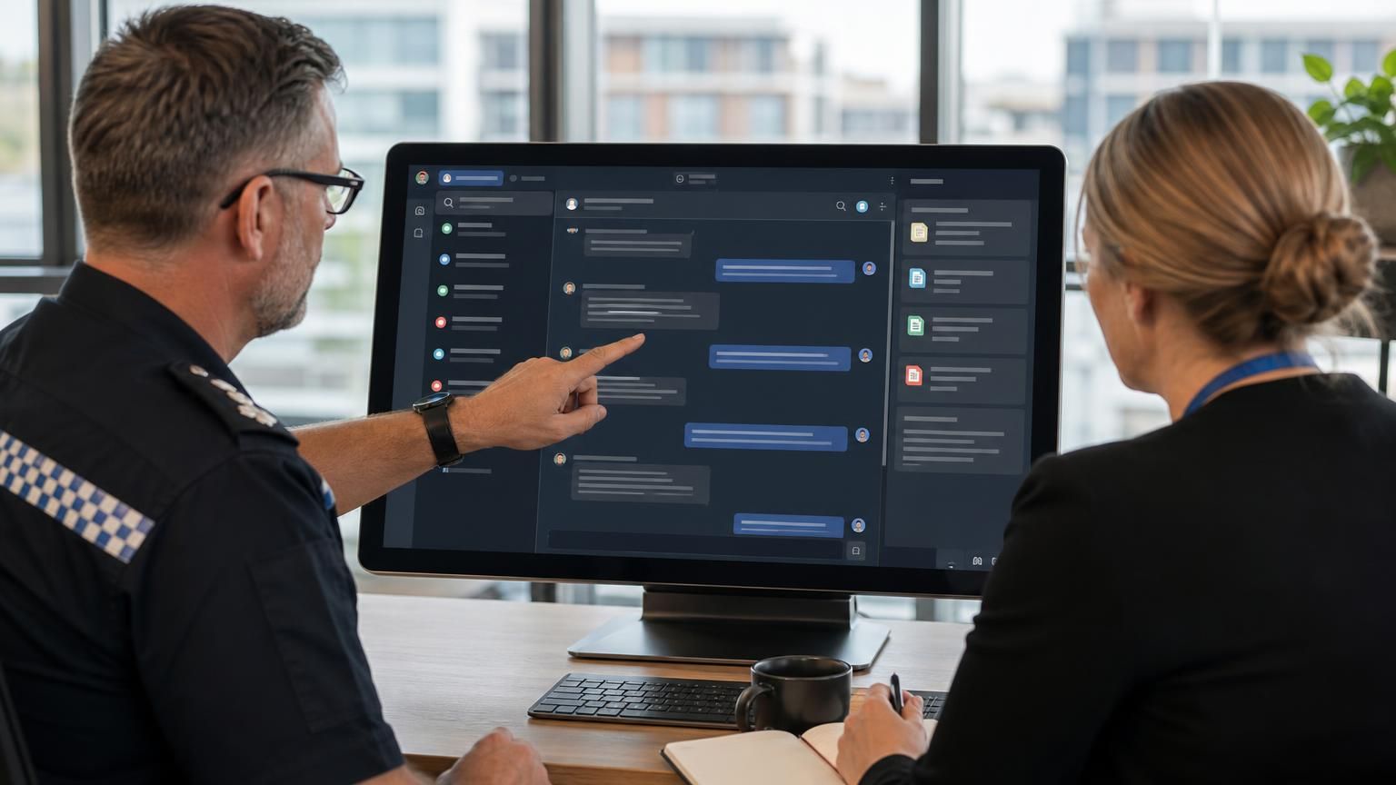 Using RAG-backed hybrid AI live chat as a secure, auditable cross-agency knowledge exchange for UK public services and regulated organisations