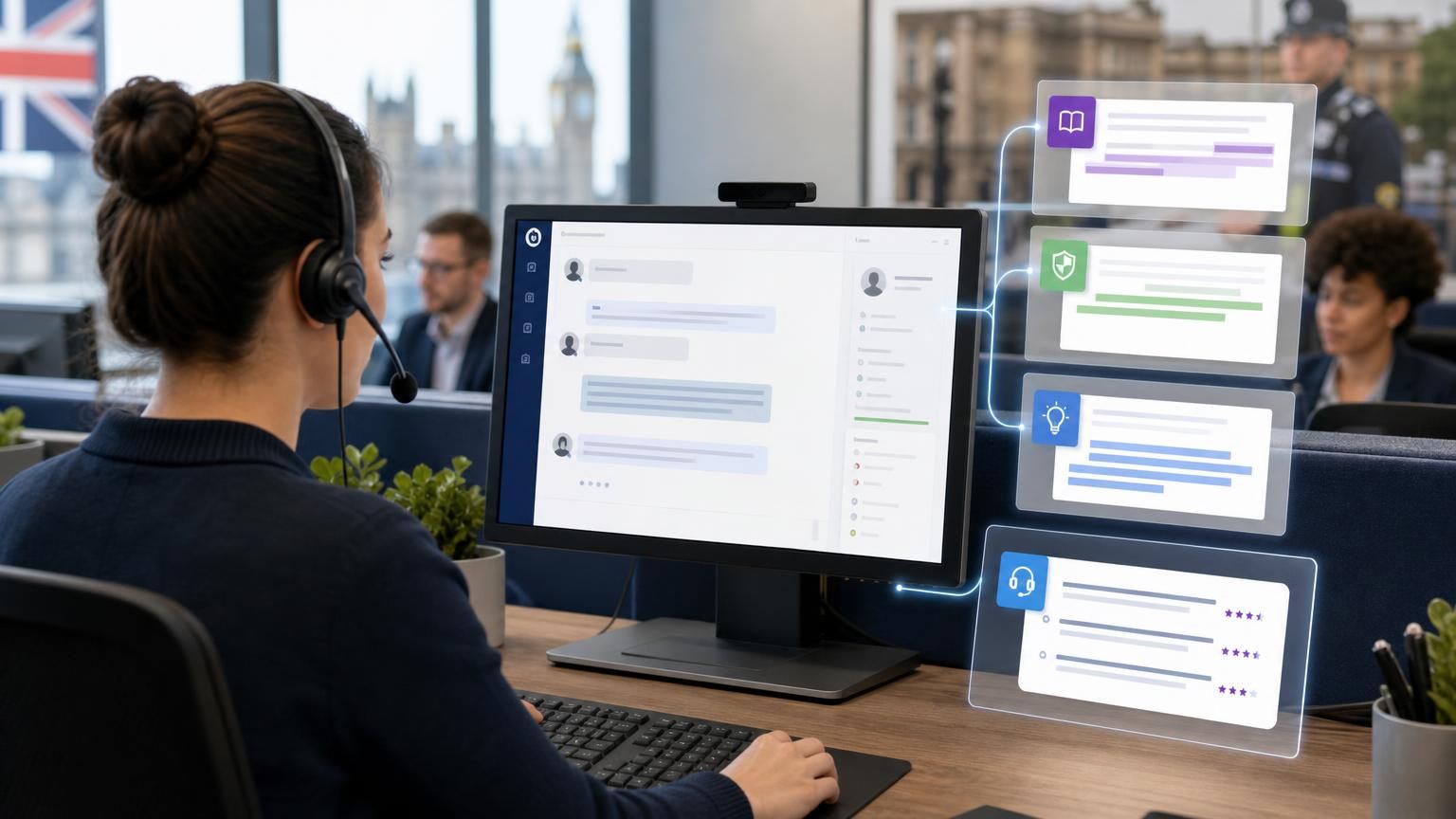 Using UK-hosted hybrid AI live chat as a real-time coach to upskill tier‑1 agents and raise first‑contact resolution in regulated organisations.