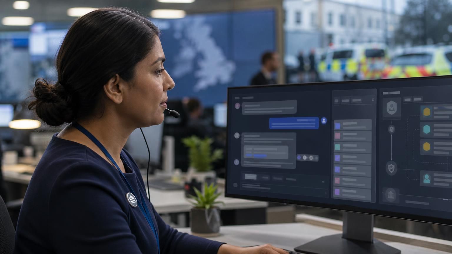 Using UK-hosted hybrid AI live chat as a secure, audit-ready coordination layer for multi-agency incident response (police, councils, housing, NHS partners).