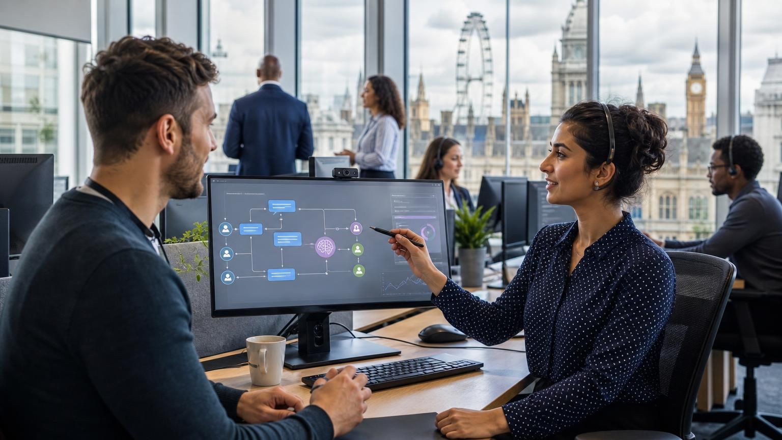 A practical ROI measurement framework showing how UK organisations can quantify value, risk reduction and operational gains from Hybrid AI Live Chat.