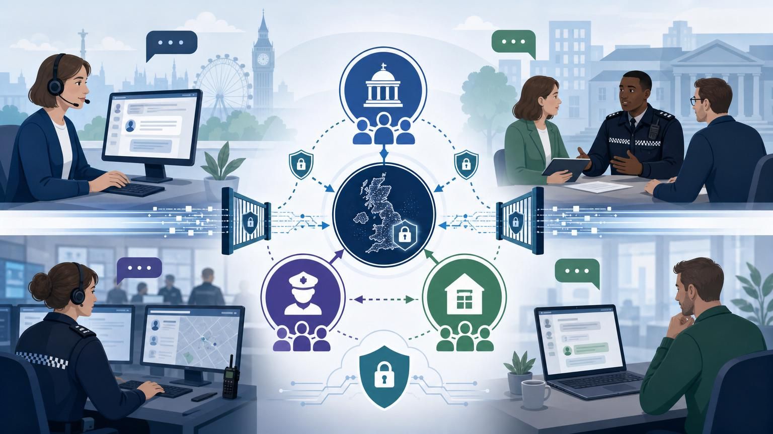 Using UK‑hosted hybrid AI live chat to securely coordinate multi‑agency public‑sector and regulated workflows