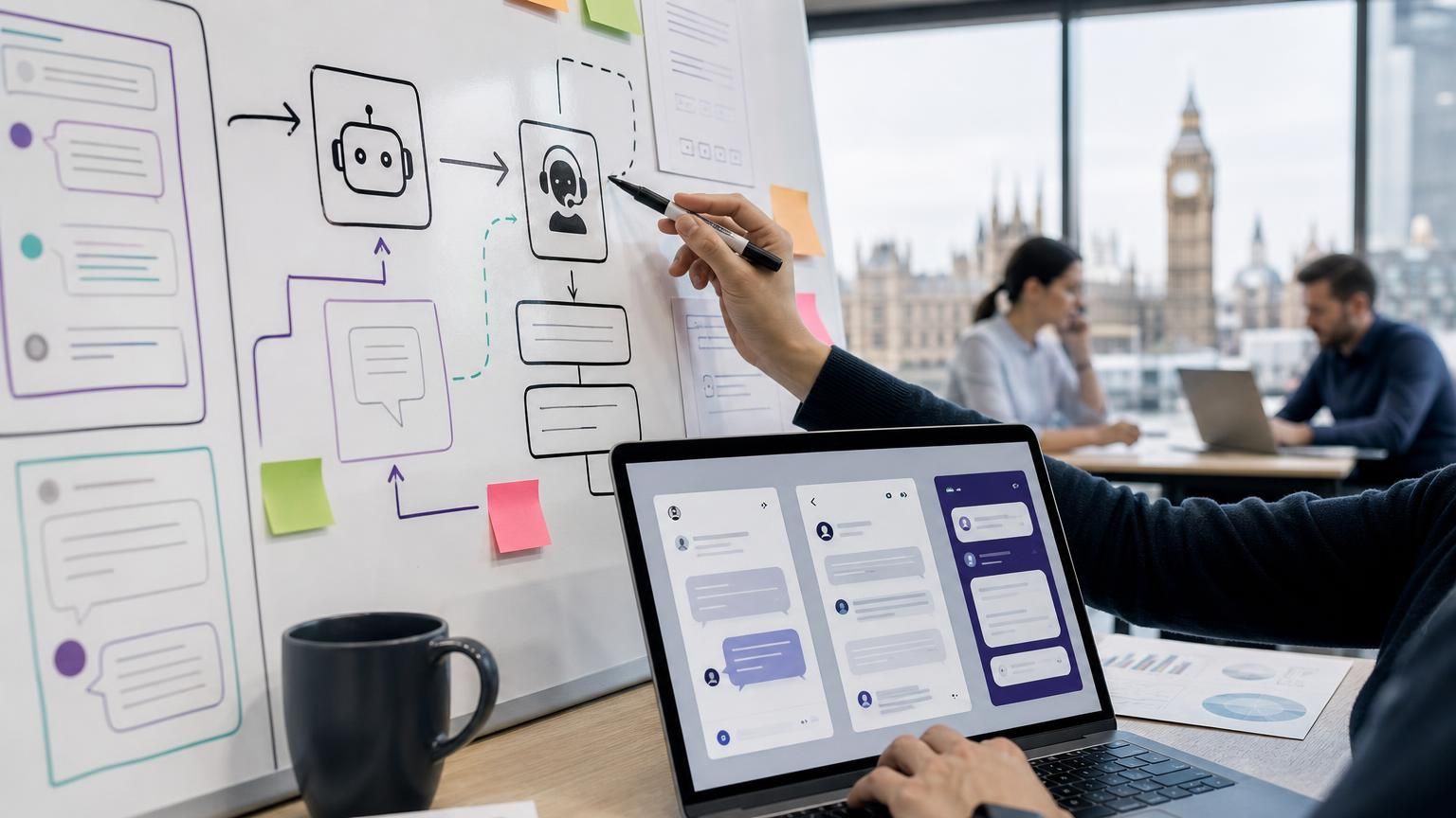 Designing hybrid AI chat widget UX for UK public and regulated services