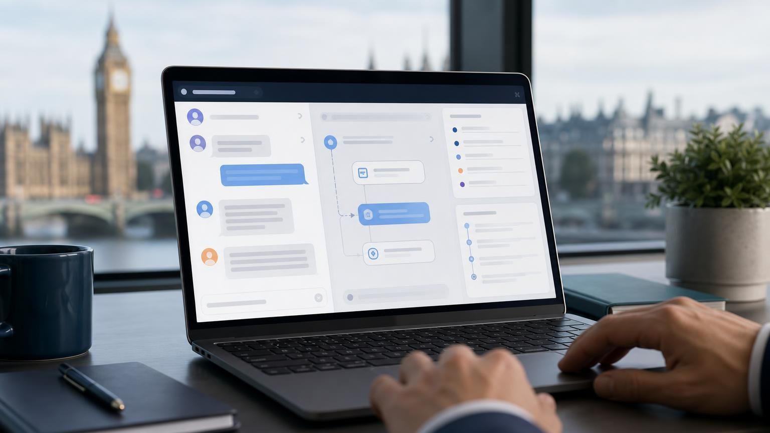 Using hybrid AI live chat as a real-time orchestration layer that converts conversations into governed back‑office tasks for UK public and regulated services