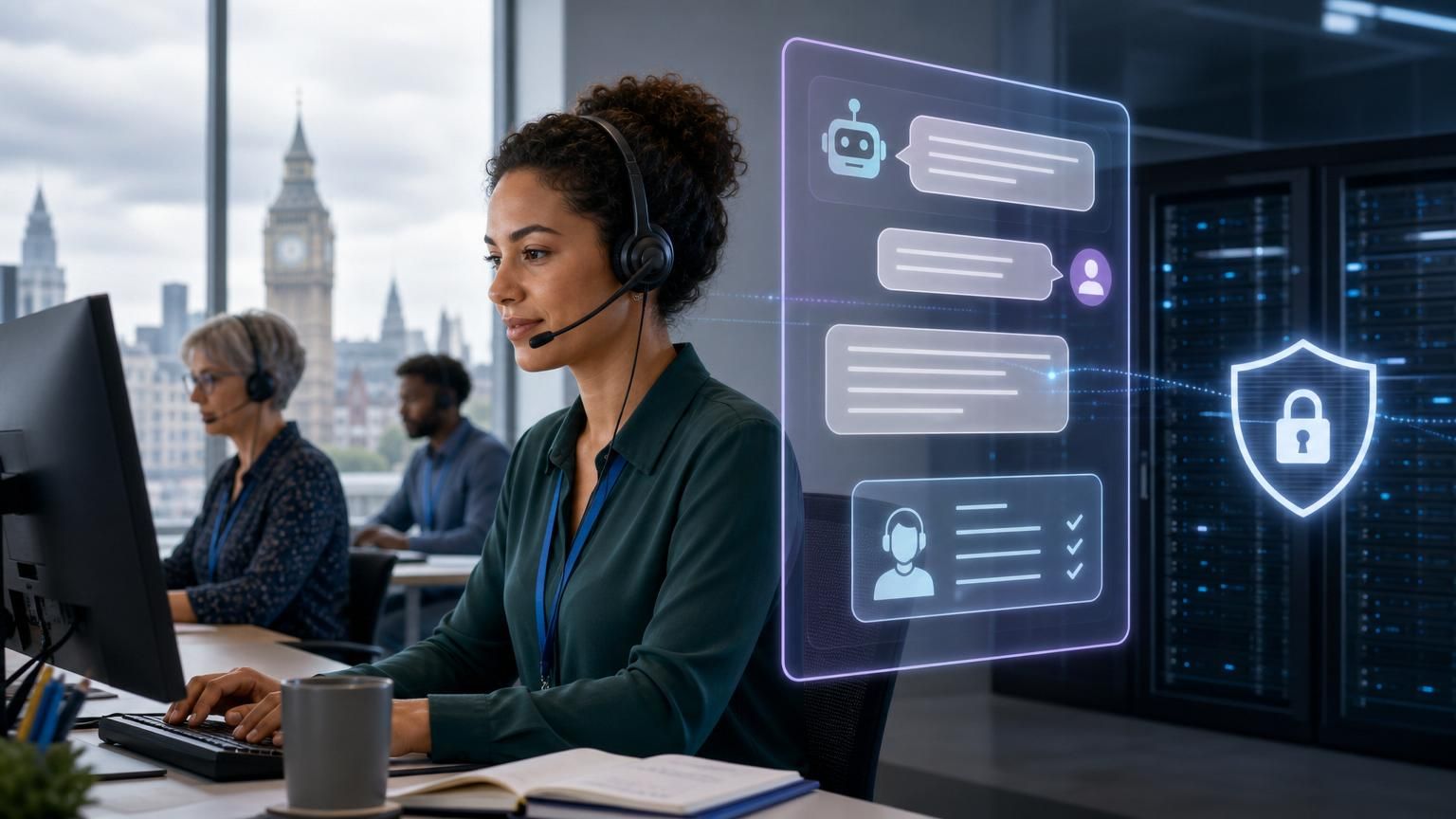 Using hybrid AI live chat as a verifiable, UK‑hosted triage channel for public services and regulated teams