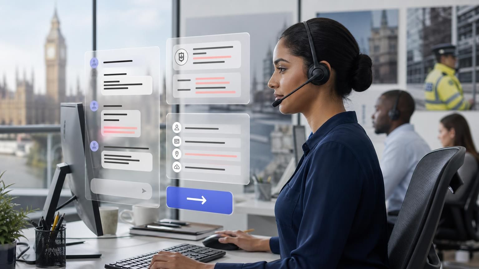Identity-safe hybrid AI live chat: secure identity triage, redaction and handover for UK public and regulated services