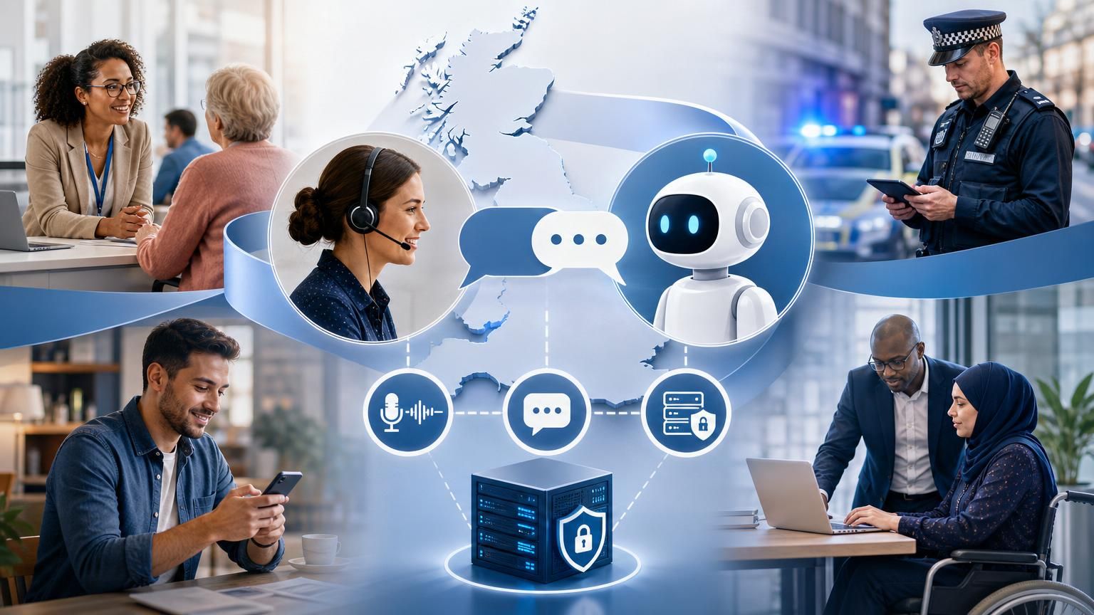 Using UK-hosted hybrid AI live chat to close digital exclusion: accessibility-first designs for councils, police and regulated teams