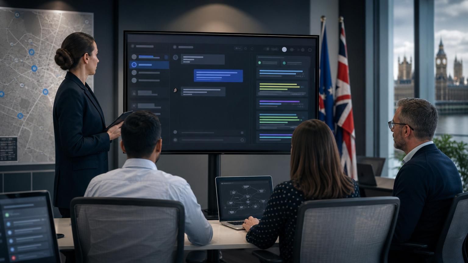 Low-code, policy-driven hybrid AI live chat that lets UK regulated teams encode rules, audit trails and RAG knowledge without code