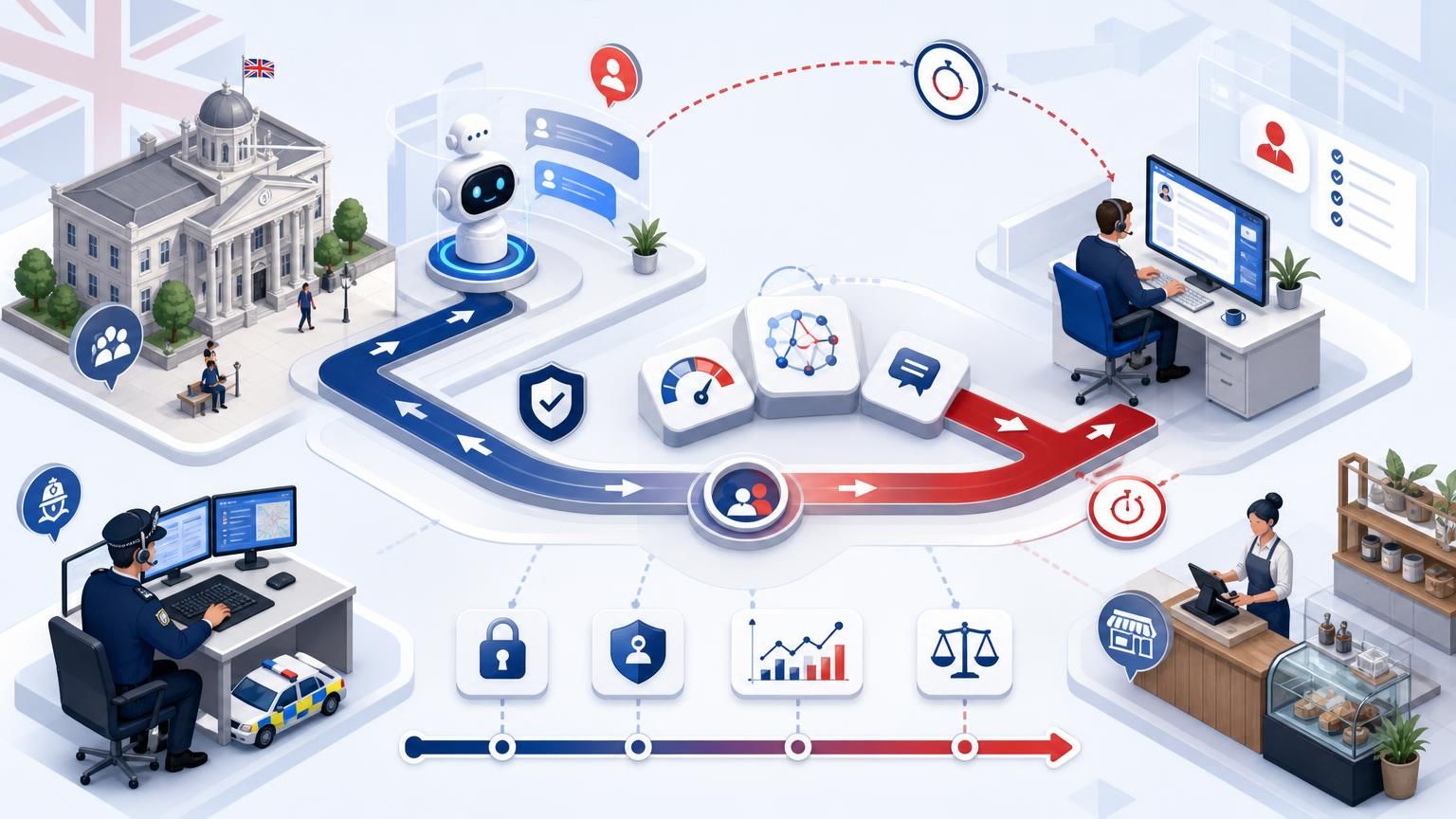 Preventing AI-human handoff thrash by designing momentum-aware hybrid chat workflows for UK public and regulated teams