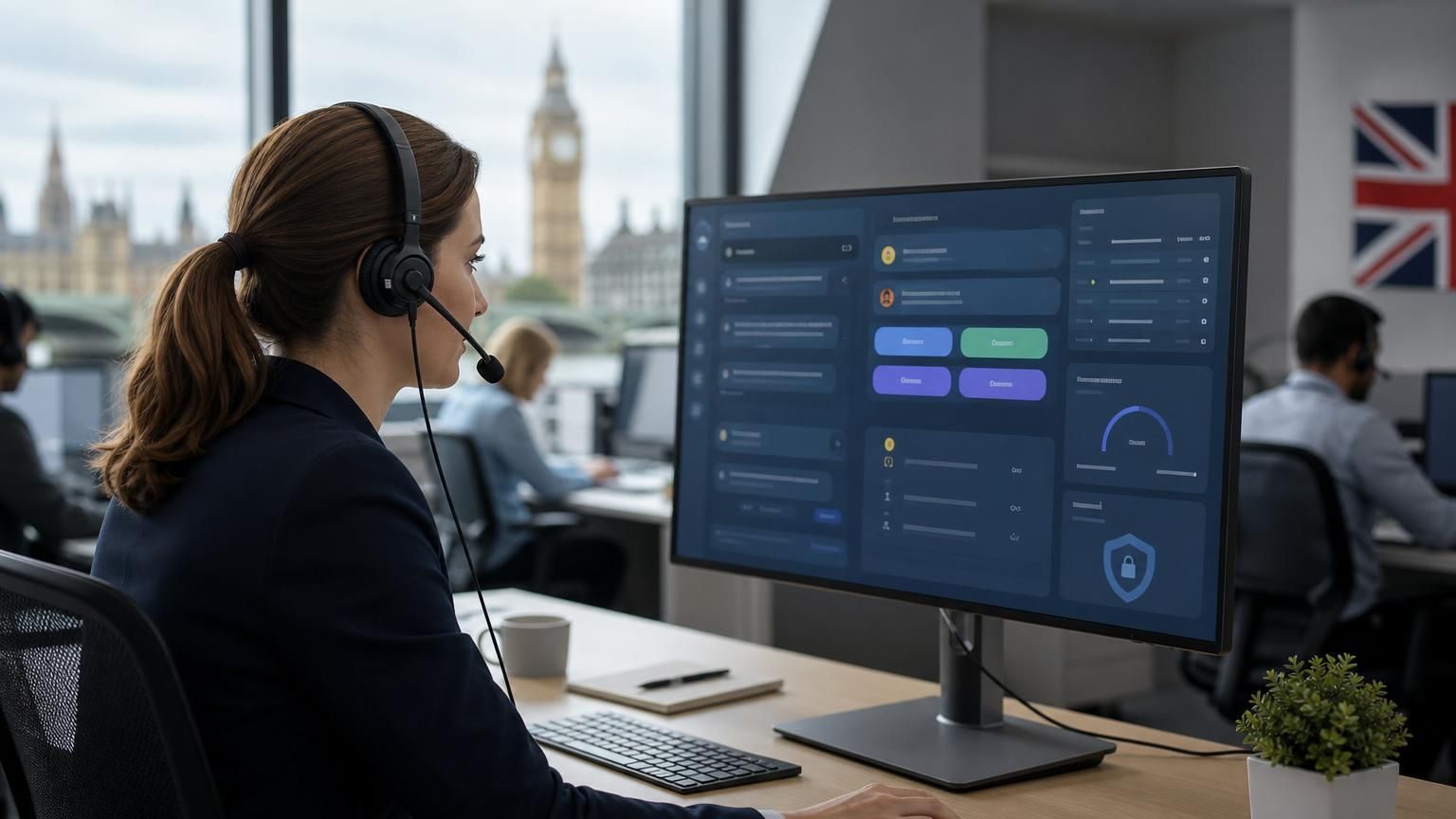 Progressive disclosure for identity-safe hybrid AI triage in UK-hosted live chat