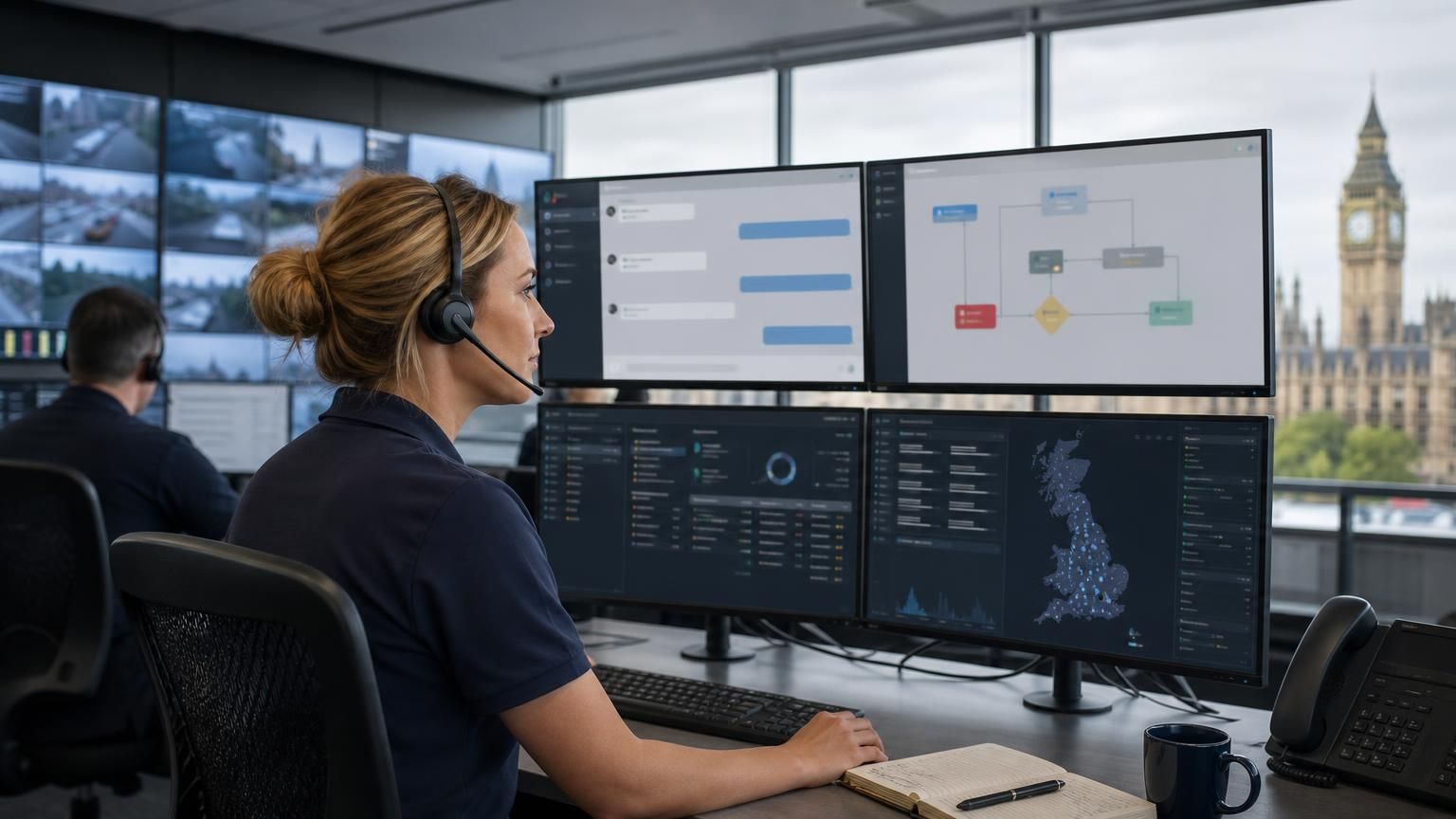 Real-time PII redaction and policy enforcement in UK-hosted hybrid AI live chat for public sector compliance