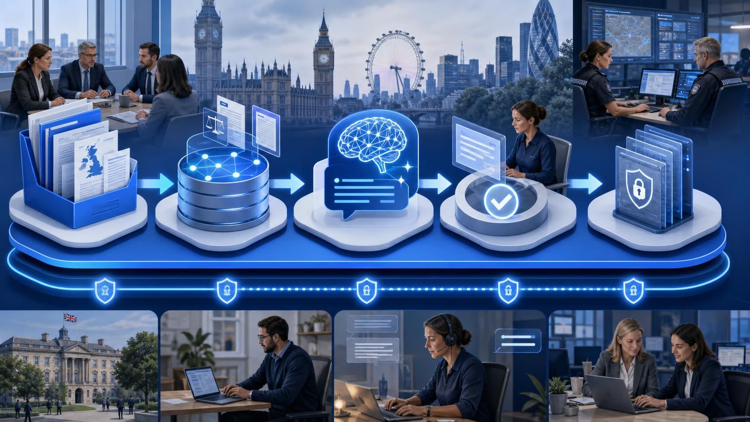 Using UK-hosted hybrid AI live chat to turn regulatory changes into verified, auditable support updates