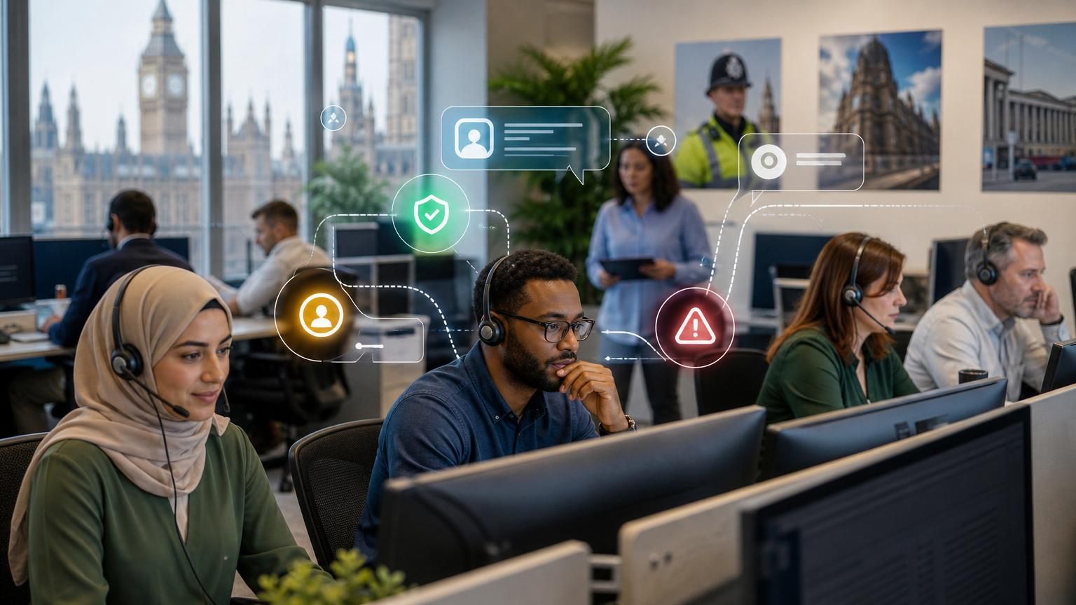 Risk-aware routing: routing live chat by regulatory and data-risk to protect UK public and regulated services