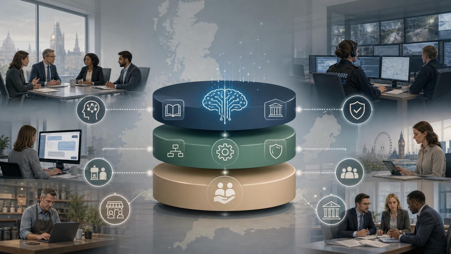 Three-layer operational governance playbook for UK hybrid AI live chat