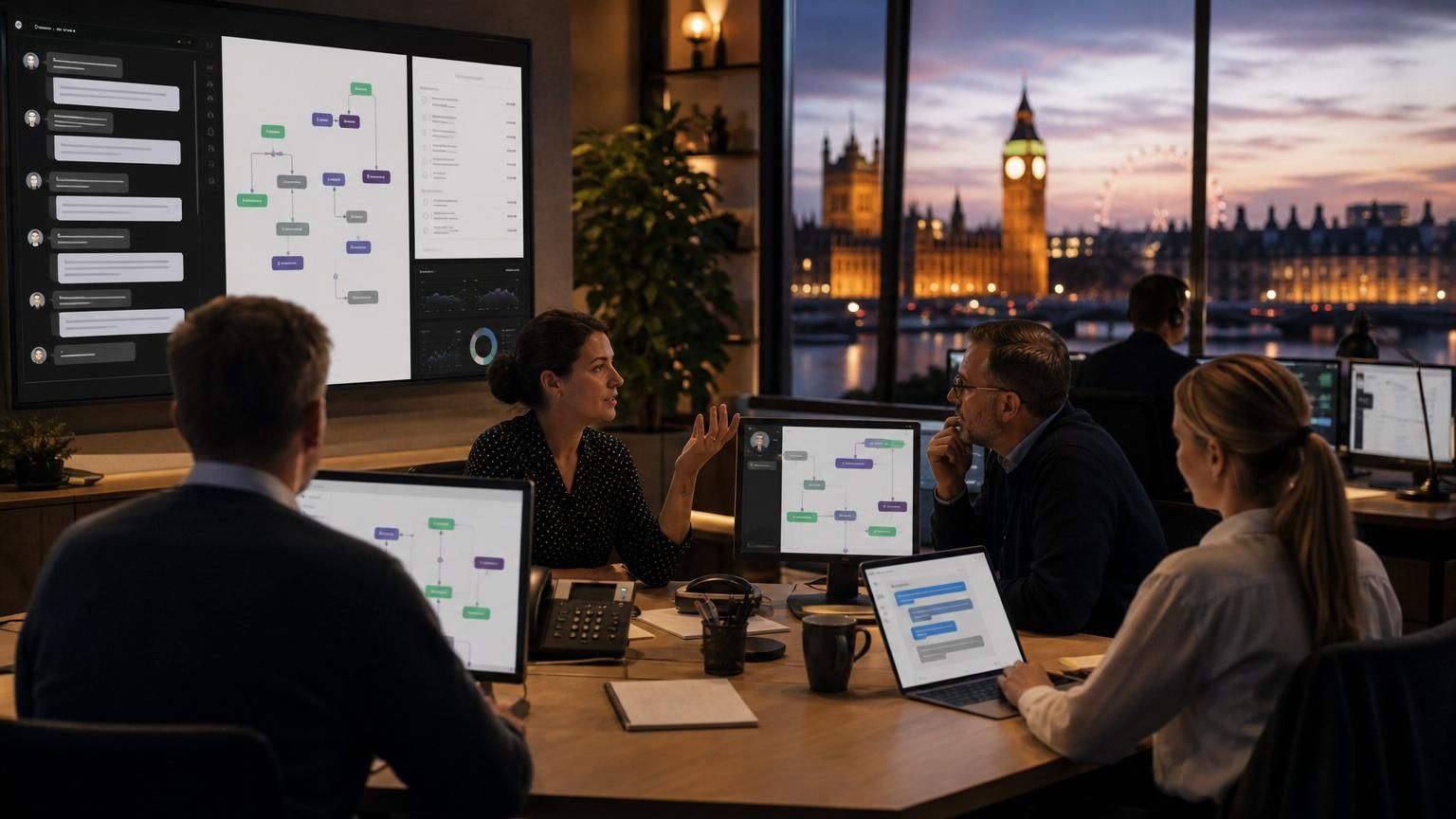 A CFO-facing ROI playbook showing how UK-hosted hybrid AI live chat can fund 24/7 support by redeploying FTEs and cutting contact costs