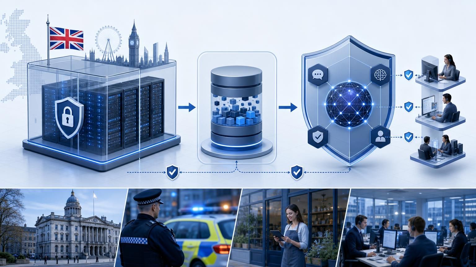 UK‑hosted RAG edge architecture for hybrid AI live chat that keeps sensitive records onshore while using LLM triage and auditable human handovers