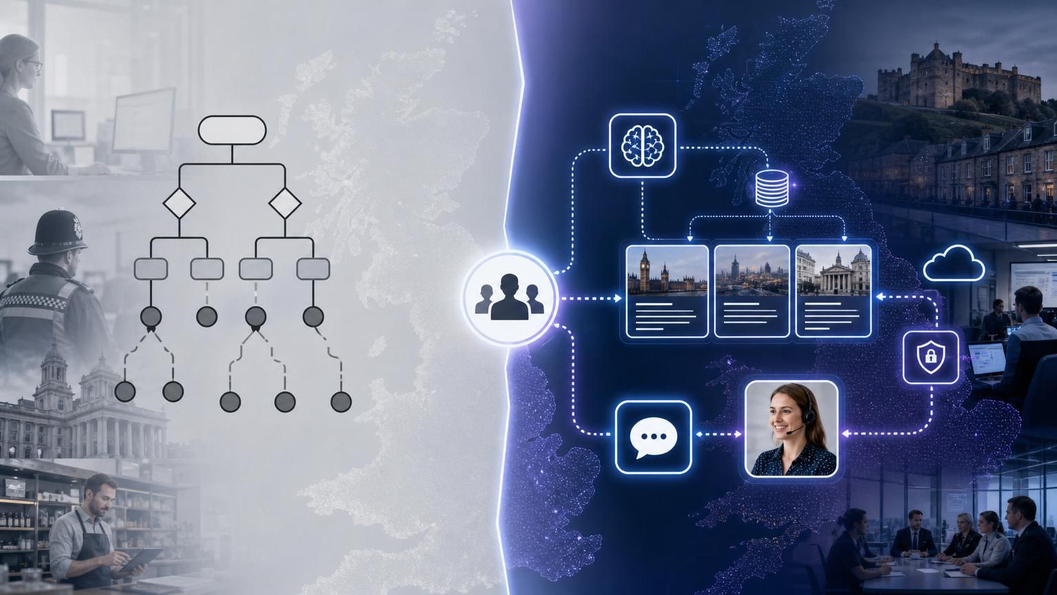 How UK-hosted hybrid AI live chat turns human agents into high-value case handlers